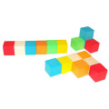 Colorido de madera de 2,5 cm cubo de madera Puzzle Building Blocks